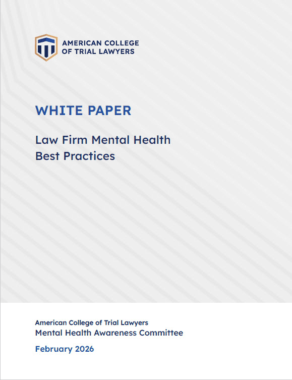 Cover for Mental Health White Paper