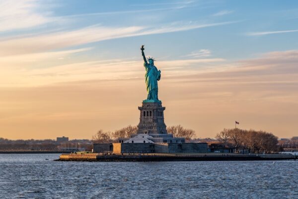 A,Breathtaking,Image,Of,The,Iconic,Statue,Of,Liberty,In